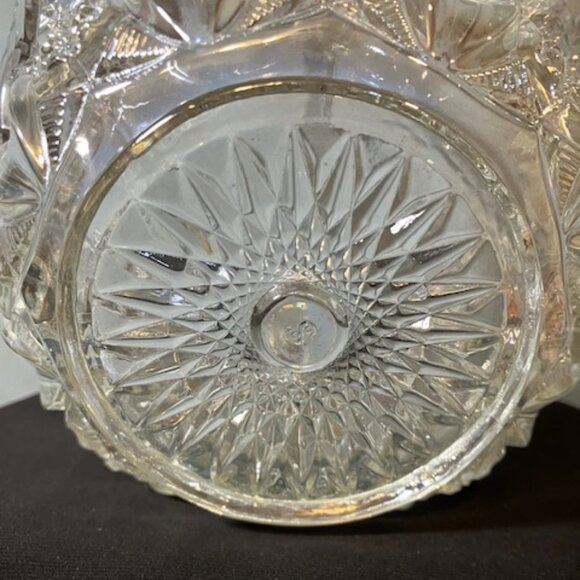 Vintage Bridal Basket‎ Iridescent Carnival Glass by L.E. Smith Quintec Design - Picture 5 of 7